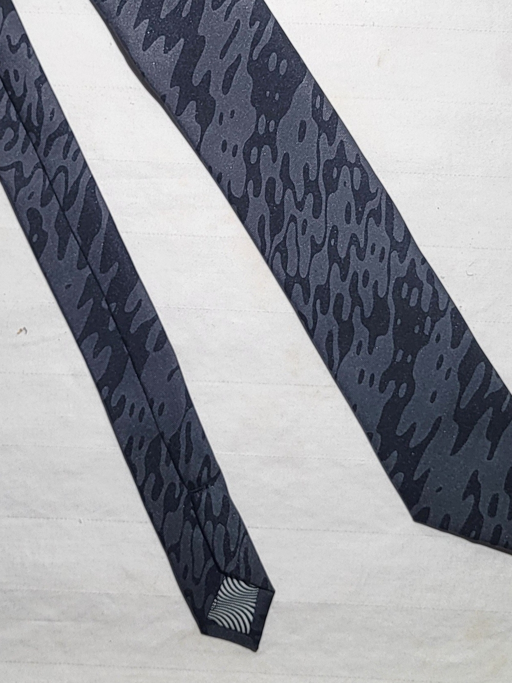 Volcom Black and Dark Gray Splatter Camo Men's Tie